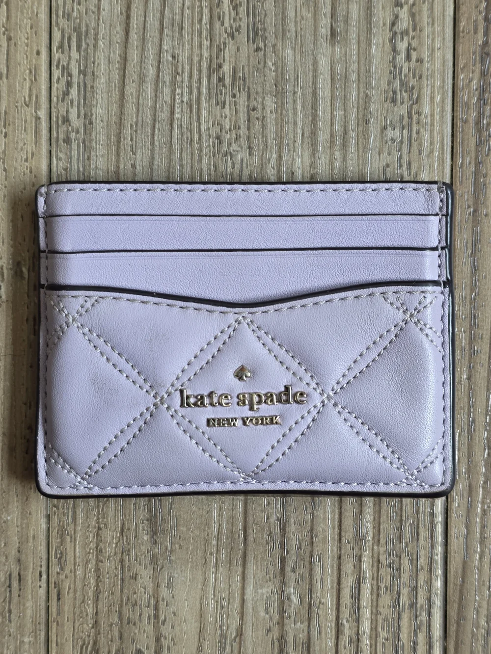 kate spade Quilted Card Holder in Light Lavender
